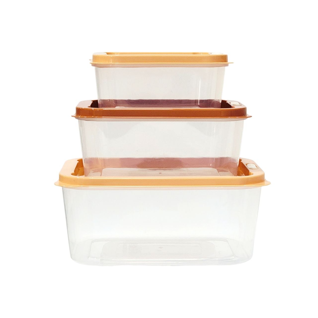 SET DE RECIPIENTES PANAS PARA ALIMENTOS HERMETICOS APILABLES 3PCS BENELI HOME