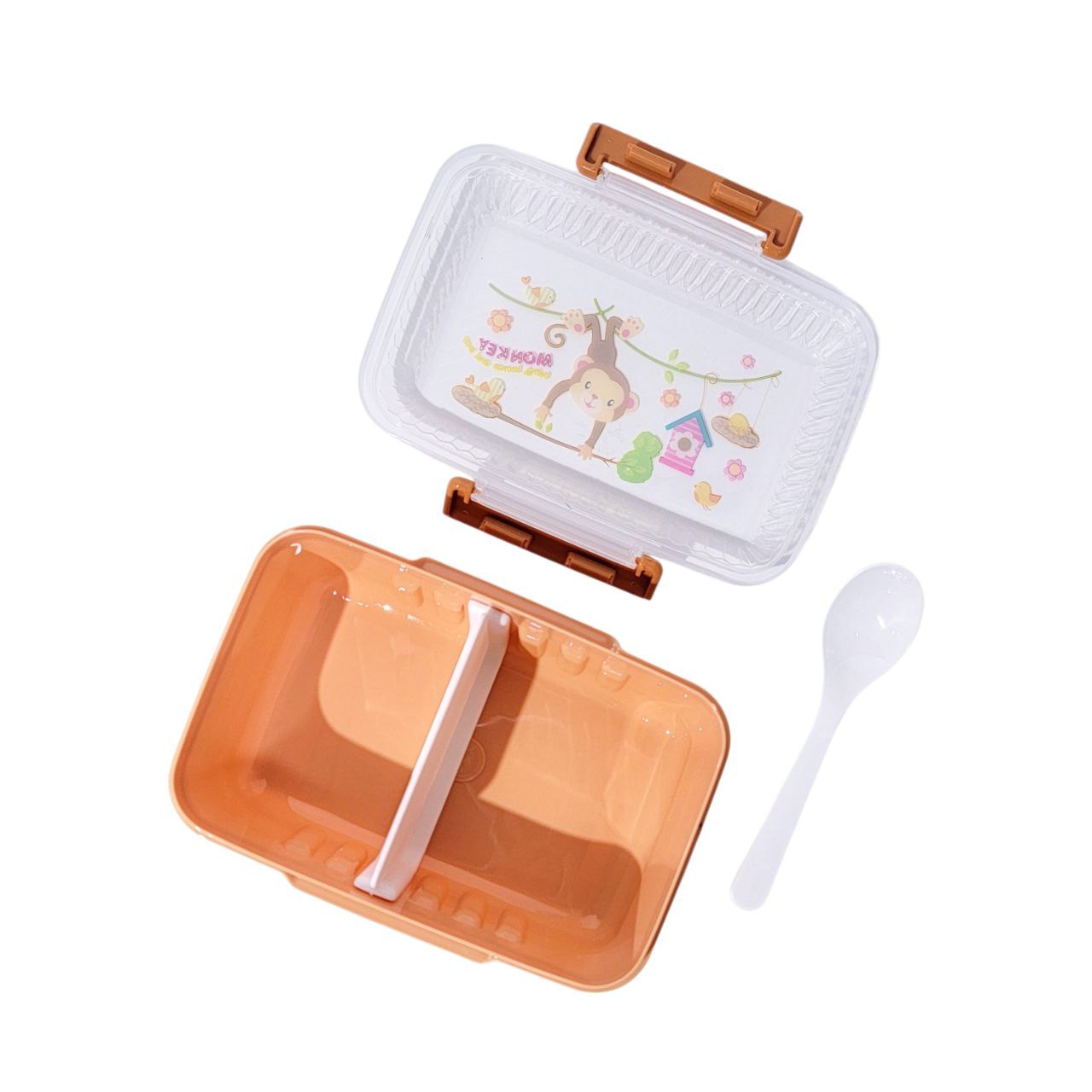 RECIPIENTE PANA PARA ALIMENTOS CON DIVISION INCLUYE CUCHARA BENELI HOME 13X17X6.5CM