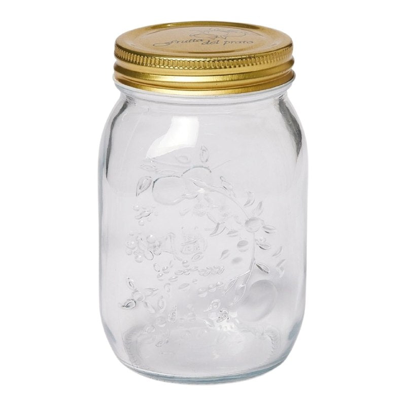 RECIPIENTE FRASCO DE VIDRIA HERMETICO CON TAPA METALICA BENELI HOME 500ML