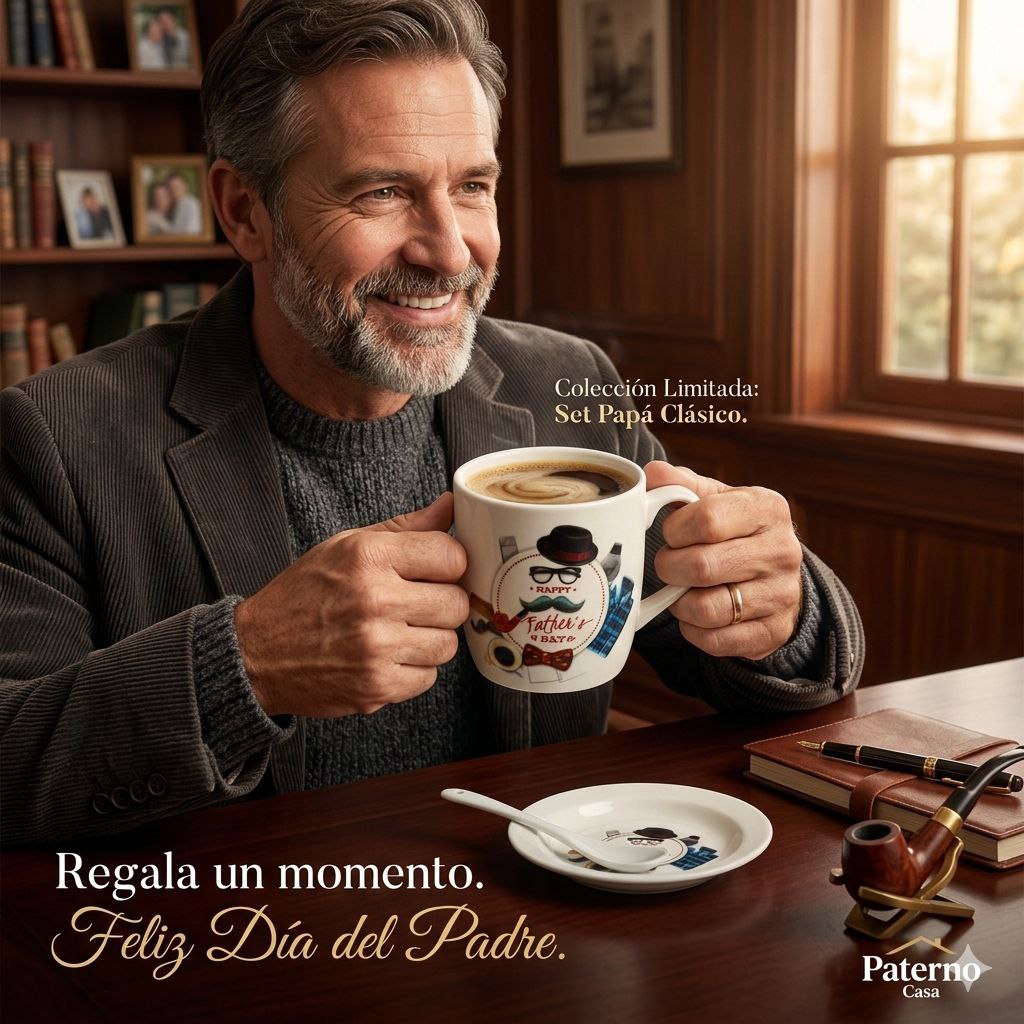 SET DE TAZA DE REGALO PARA PAPÁ DE CERAMICA 3PCS BENELI HOME