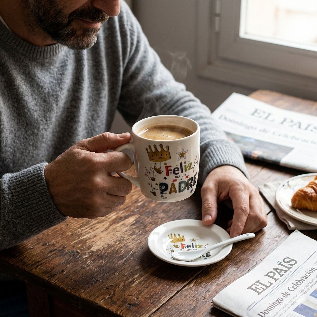 SET DE TAZA DE REGALO PARA PAPÁ DE CERAMICA 3PCS BENELI HOME