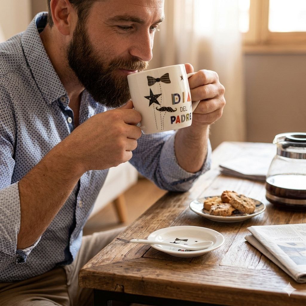 SET DE TAZA DE REGALO PARA PAPÁ DE CERAMICA 3PCS BENELI HOME