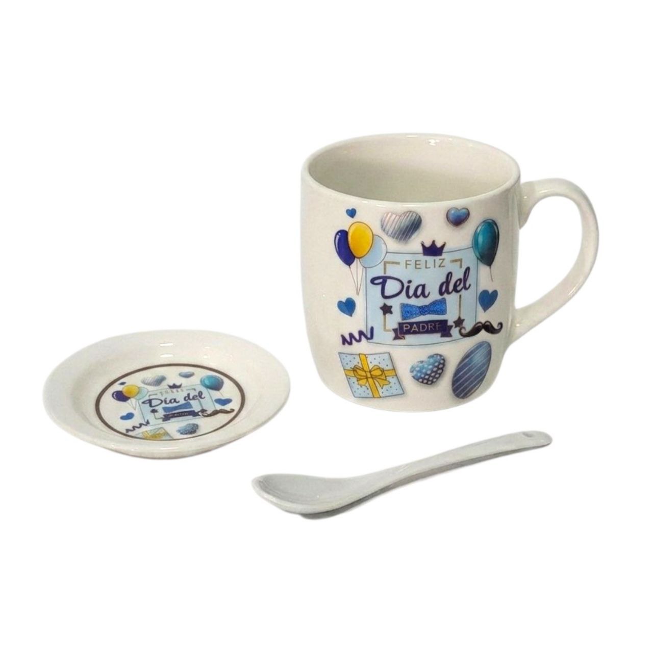 SET DE TAZA DE REGALO PARA PAPÁ DE CERAMICA 3PCS BENELI HOME
