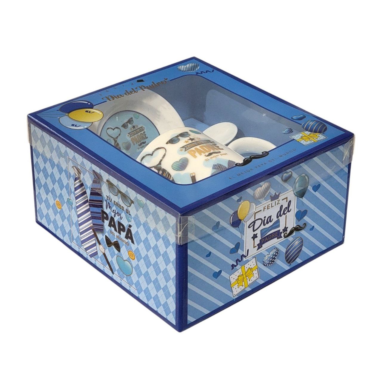 SET DE TAZA DE REGALO PARA PAPÁ DE CERAMICA 3PCS BENELI HOME