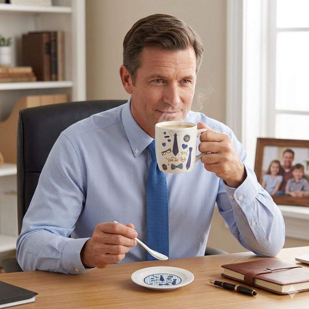 TAZA DE REGALO PARA PAPÁ DE CERAMICA 3PCS BENELI HOME