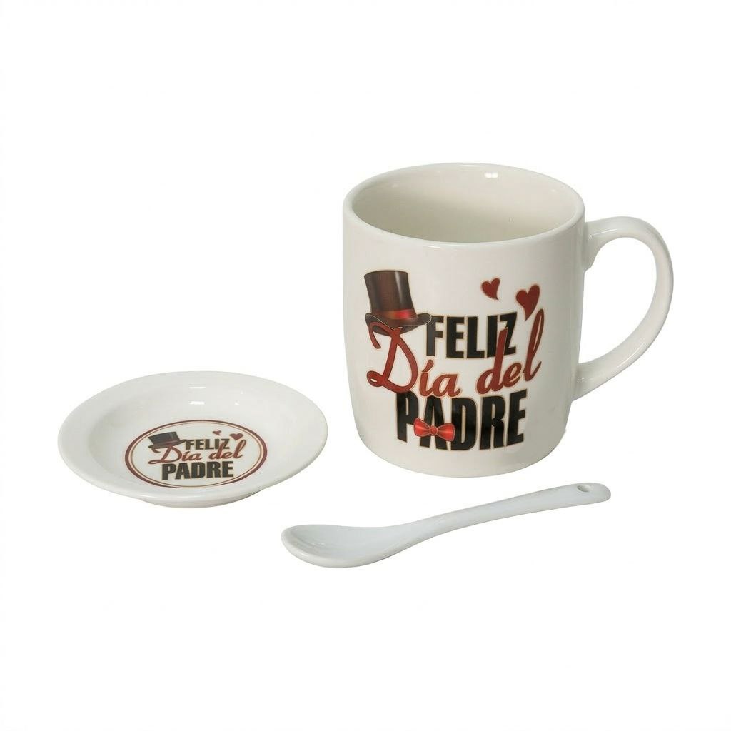 SET DE TAZA DE REGALO PARA PAPÁ DE CERAMICA 3PCS BENELI HOME