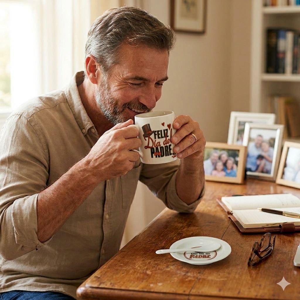 SET DE TAZA DE REGALO PARA PAPÁ DE CERAMICA 3PCS BENELI HOME