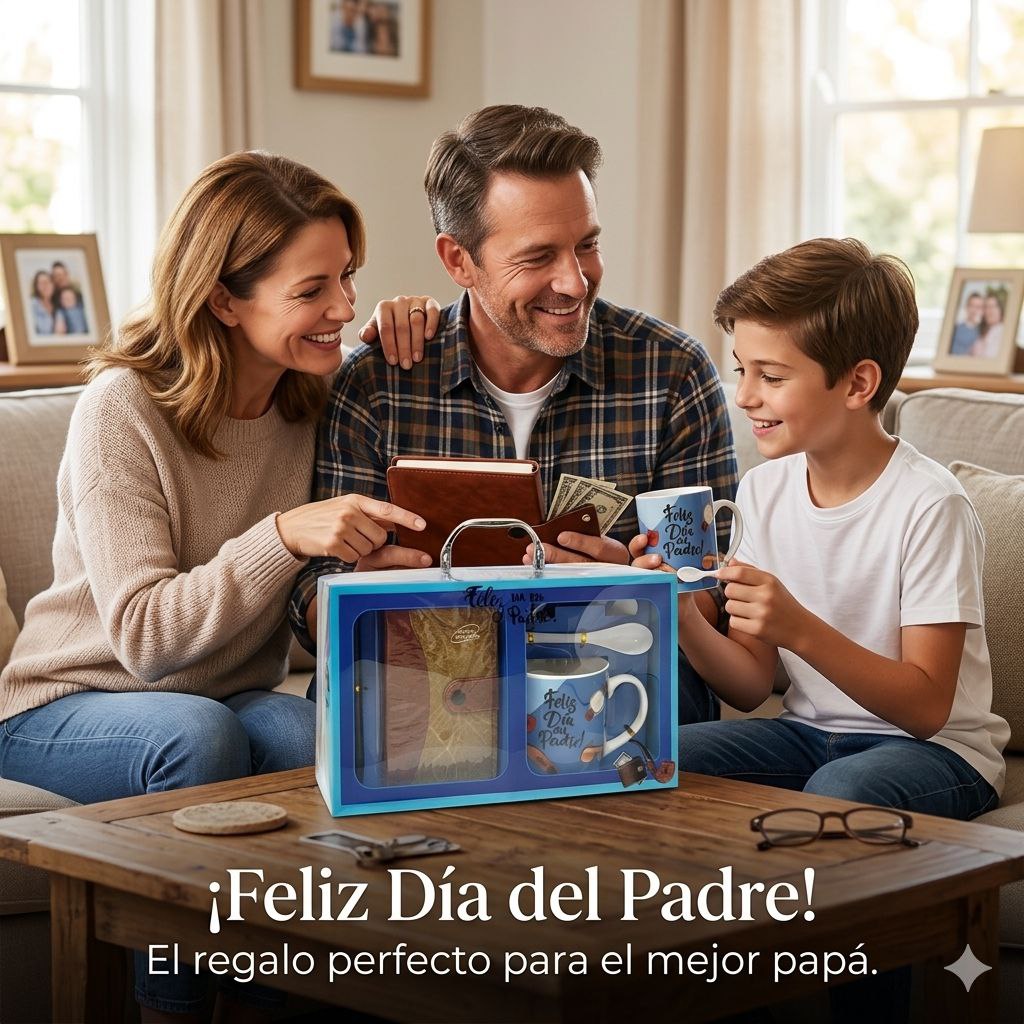 SET DE TAZA DE REGALO Y AGENDA PARA PAPÁ 5PCS BENELI HOME