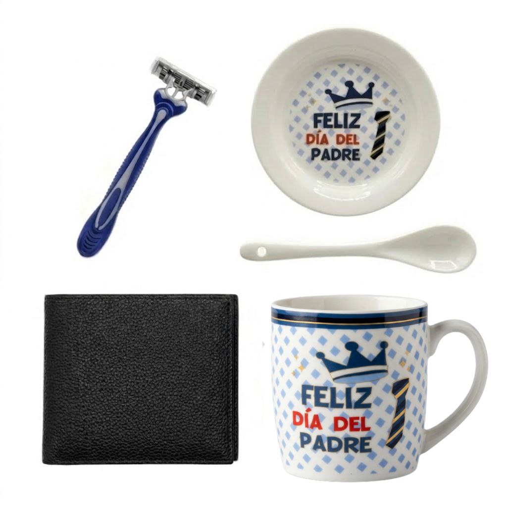 SET DE TAZA DE REGALO Y BILLETERA PARA PAPÁ 5PCS BENELI HOME