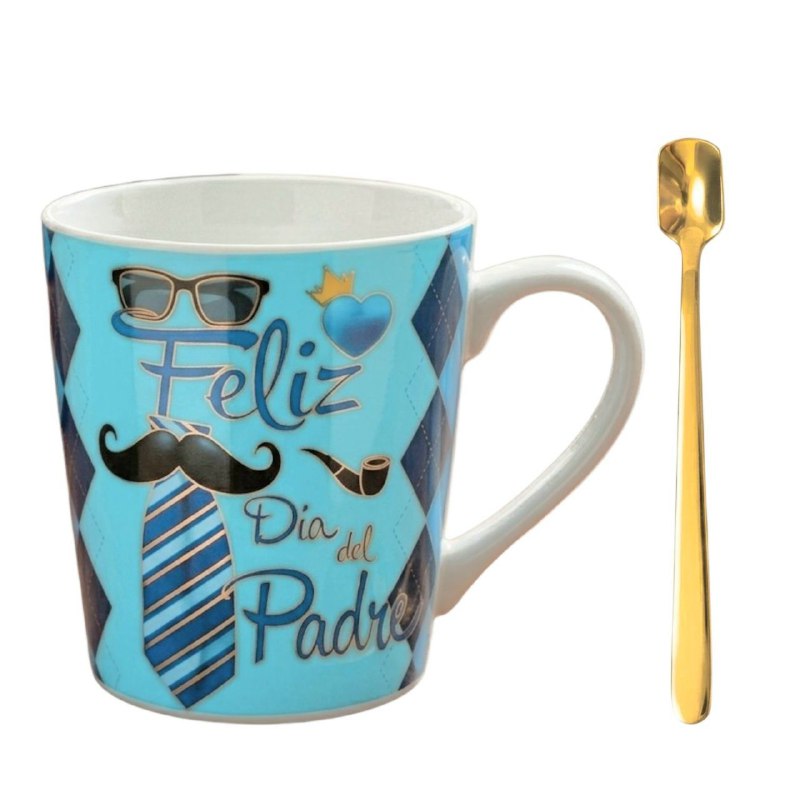 SET DE TAZA DE REGALO PARA PAPÁ CON CUCHARA DE LUJO BENELI HOME