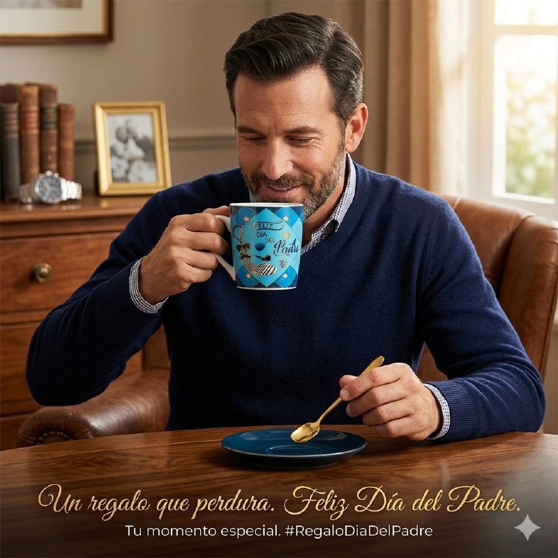 SET DE TAZA DE REGALO PARA PAPÁ CON CUCHARA DE LUJO BENELI HOME