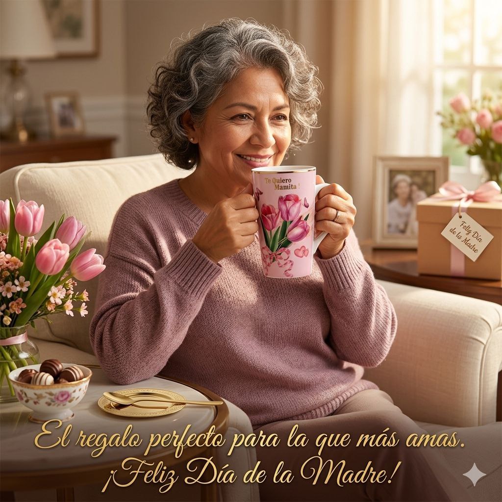SET DE TAZA DE REGALO PARA MAMÁ CON CUCHARA BENELI HOME