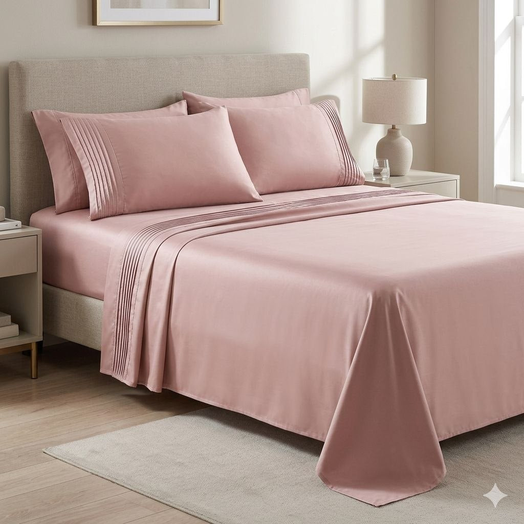 JUEGO DE SABANAS PREMIUM TAMAÑO QUEEN 4PCS SCARLETT CLASSICS