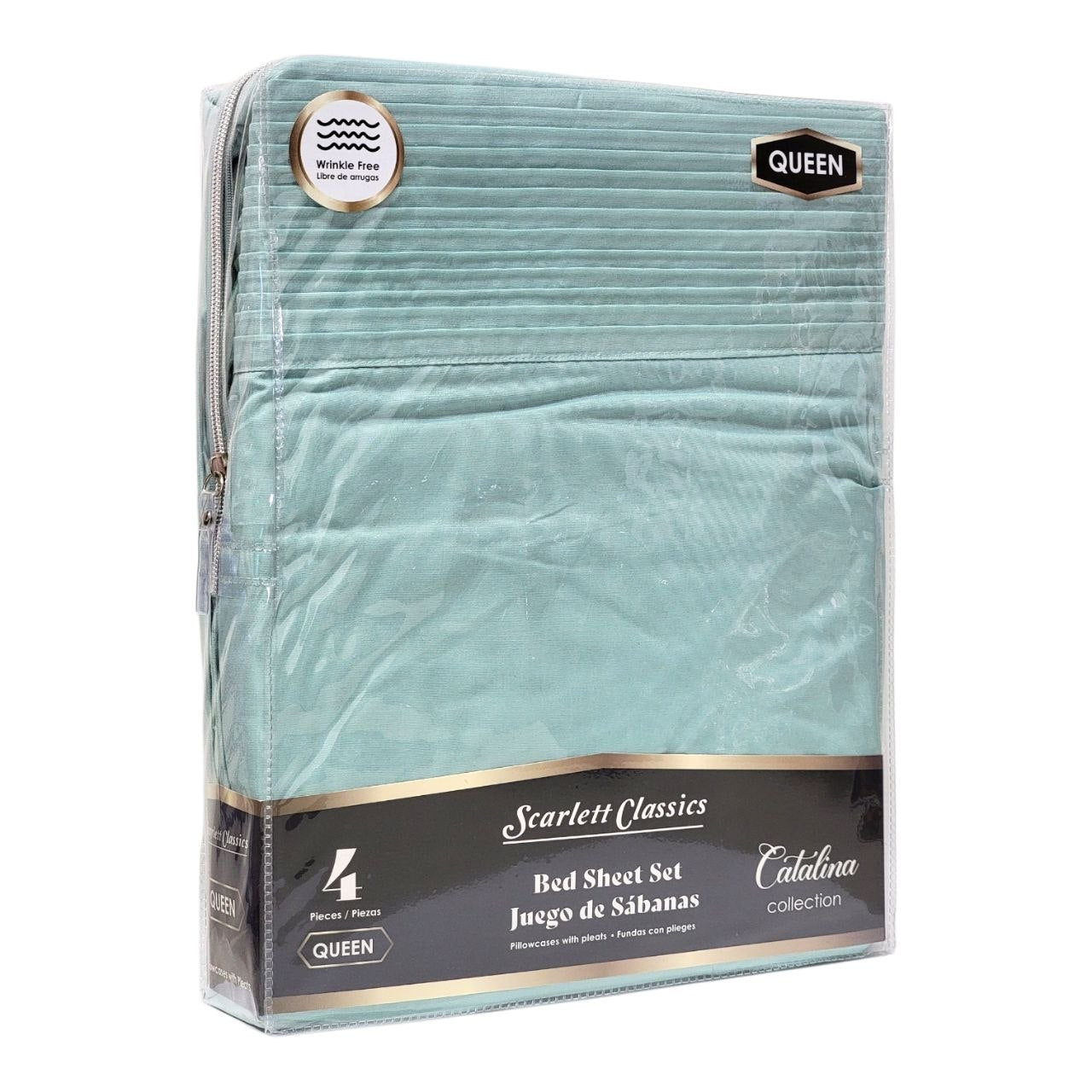 JUEGO DE SABANAS PREMIUM TAMAÑO QUEEN 4PCS SCARLETT CLASSICS