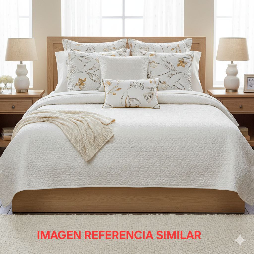 JUEGO DE EDREDON REVERSIBLE DE TAMAÑO QUEEN DE 5PCS BENELI HOME