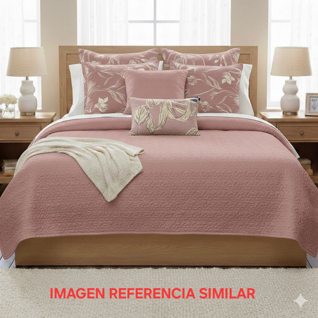 JUEGO DE EDREDON REVERSIBLE DE TAMAÑO QUEEN DE 5PCS BENELI HOME