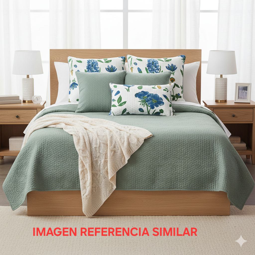 JUEGO DE EDREDON REVERSIBLE DE TAMAÑO QUEEN DE 5PCS BENELI HOME