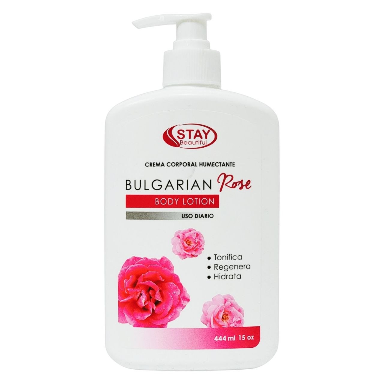 CREMA CORPORAL Y FACIAL CALMANTE Y REVITALIZANTE CON EXTRACTO DE ROSA BULGARIA STAY BEAUTIFUL 444ML