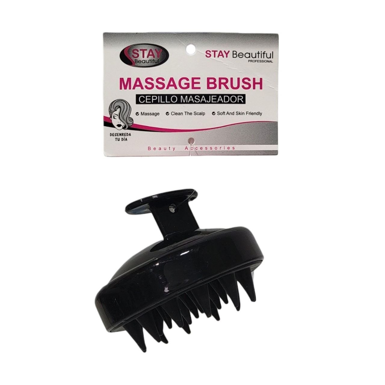 CEPILLO MASAJEADOR PARA EL CABELLO DE SILICONA STAY BEAUTIFUL