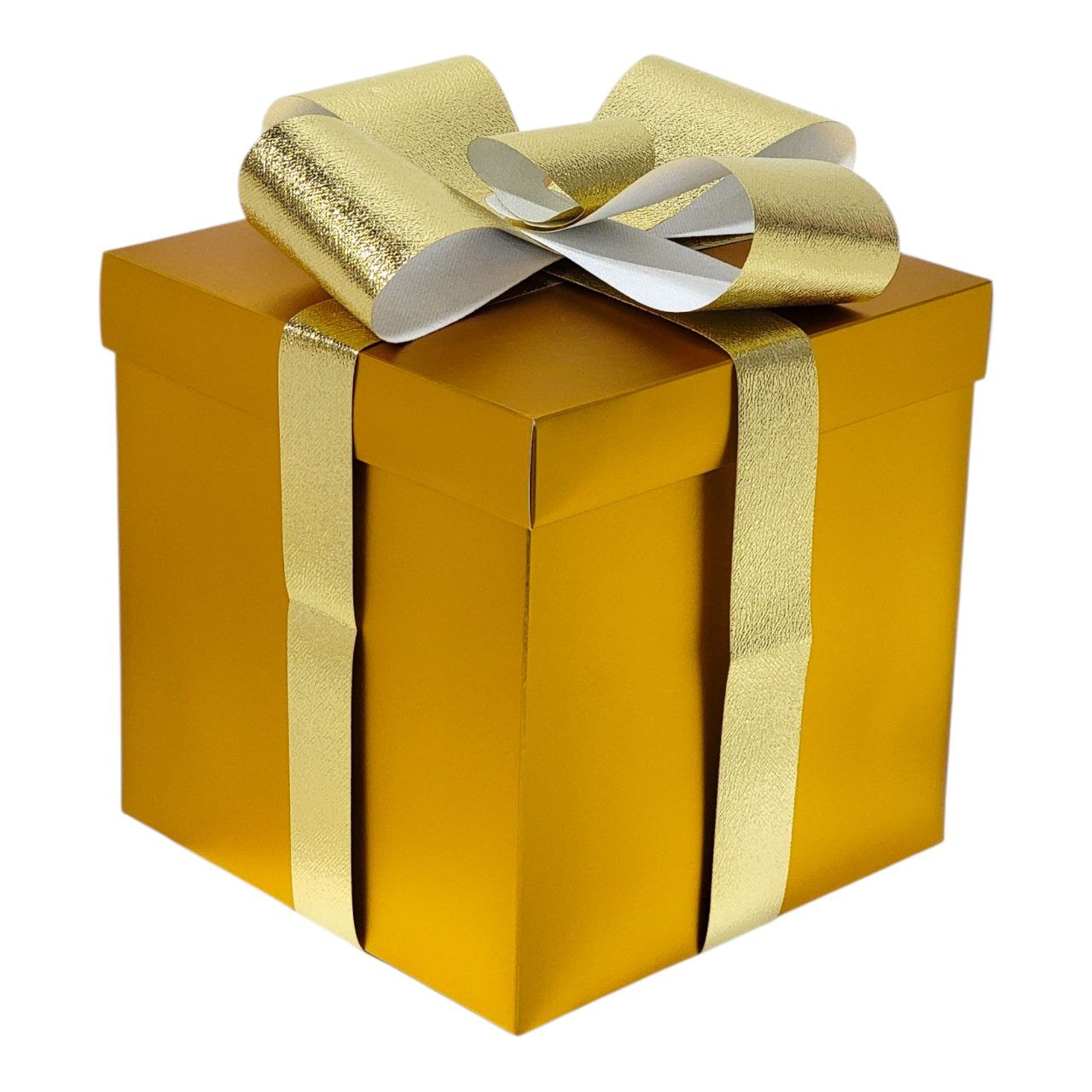 CAJA DE REGALO ADORNADAS CON UN LAZO BRILLANTE 25X25X25CM