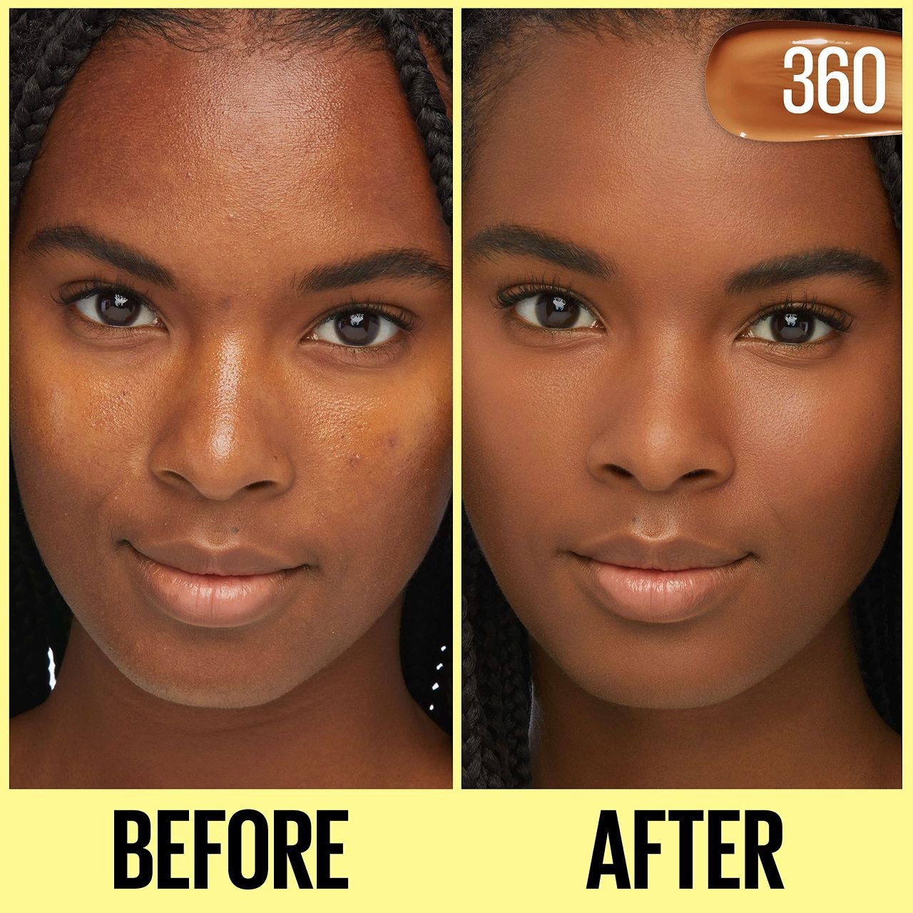 BASE DE MAQUILLAJE EN CREMA HIDRATANTE CON COLOR TONO 360 MAYBELLINE 30ML