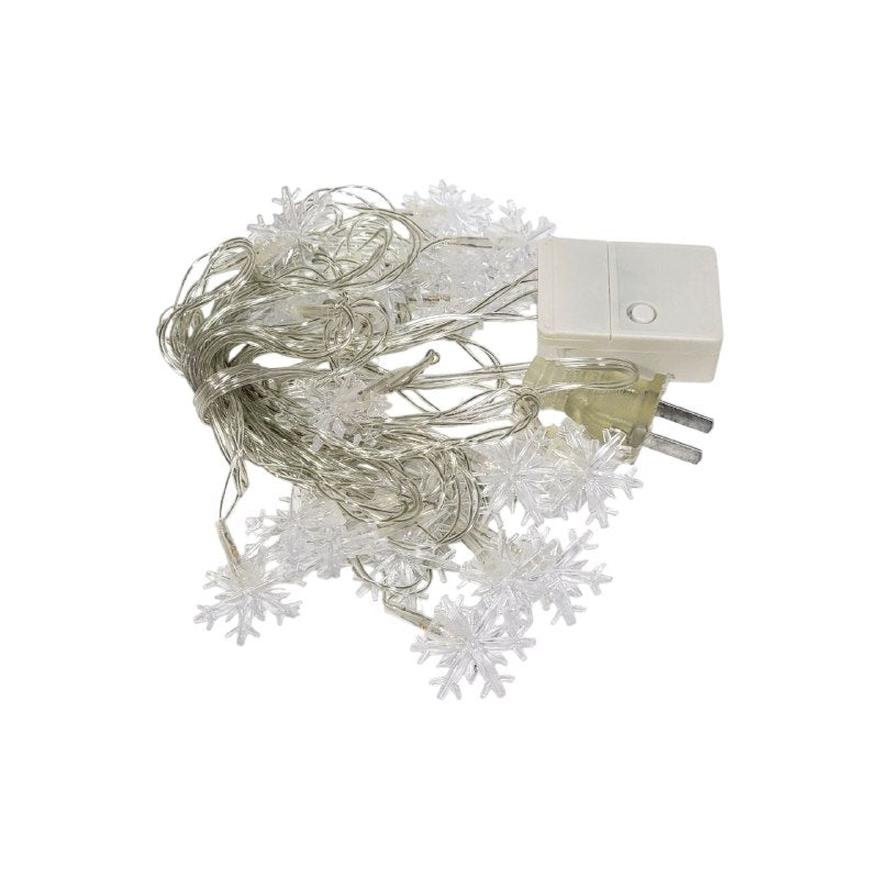 LUCES DECORATIVAS NAVIDEÑAS GUIRNALDA LED, PERFECTA PARA ARBOLES Y ESPACIOS INTERIORES O EXTERIORES, CAMBIOS DE LUZ BLANCA 9 DISEÑOS