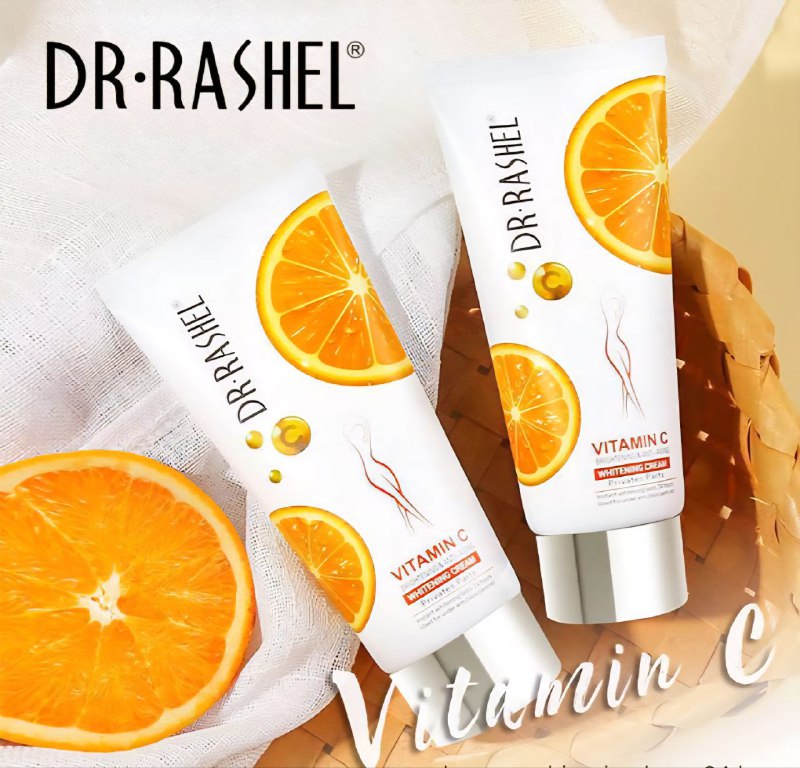 CREMA CORPORAL PARA ZONA INTIMA ACLARANTE CON VITAMINA C Y NIACINAMIDA DR RASHEL 80G