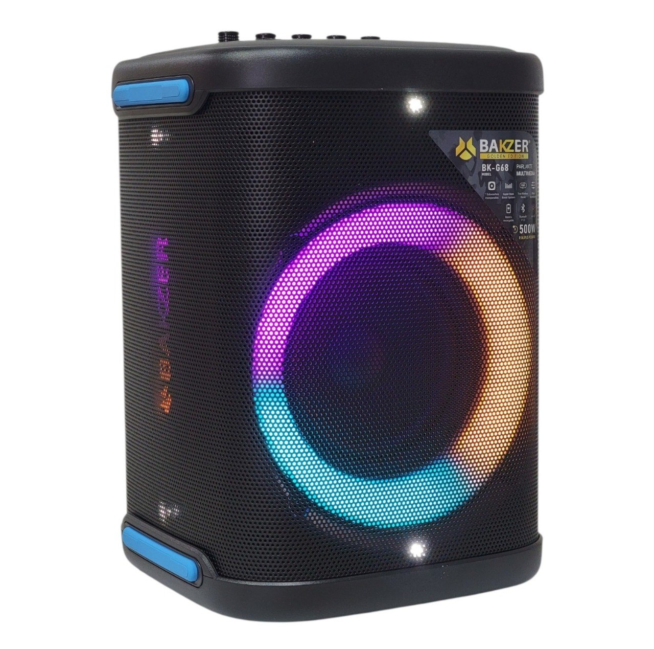 PARLANTE ALTAVOZ INALÁMBRICO CON REFUERZO DE BAJOS MODELO BK-G68 BAKZER 40CM