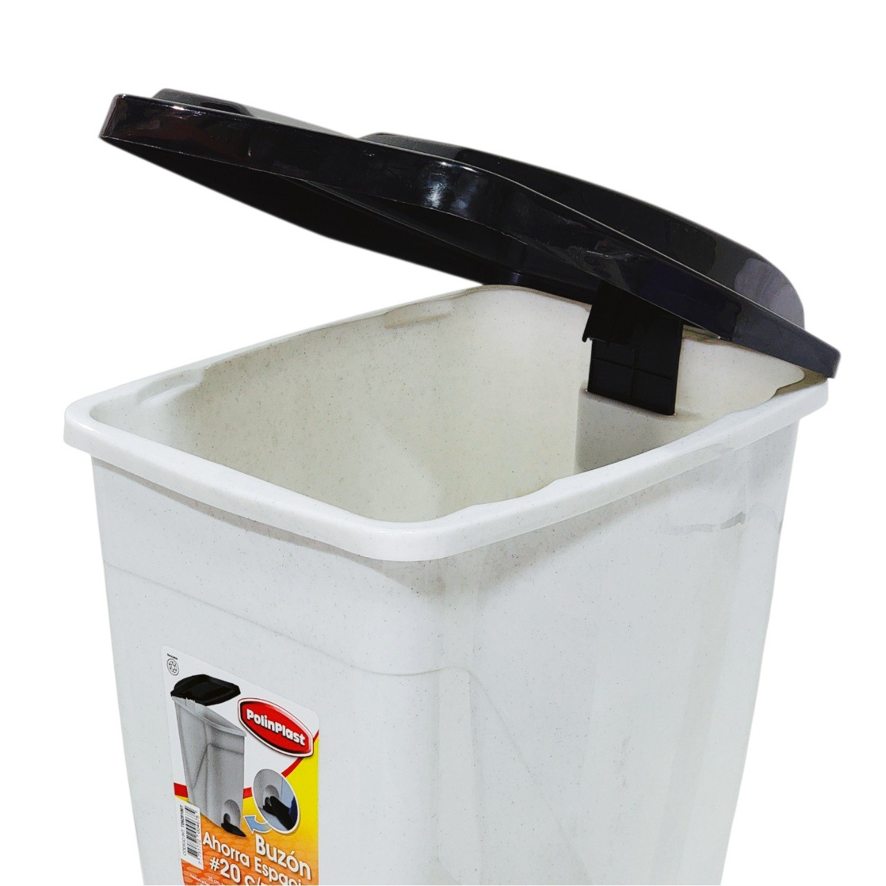 BASURERO CON TAPA SISTEMA DUAL POLINPLAST 19L 35X26X42CM
