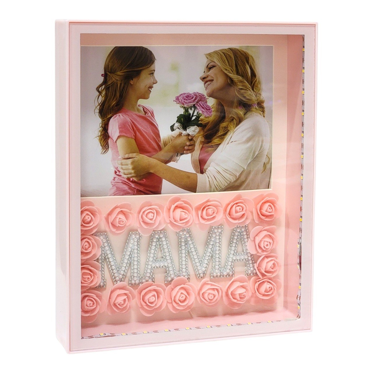 RETRATERA DE REGALO PARA DIA DE LA MADRE CON LUZ LED 25X20X5CM