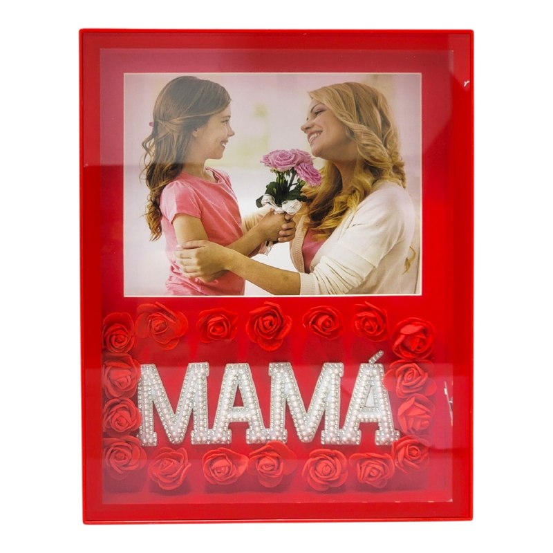 RETRATERA DE REGALO PARA DIA DE LA MADRE CON LUZ LED 25X20X5CM