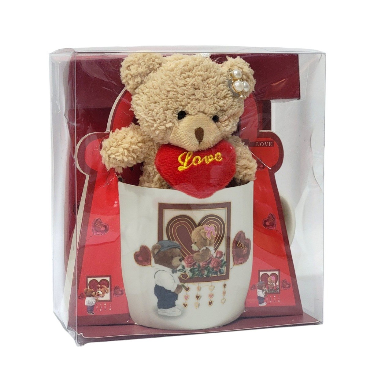 SET DE REGALO CON TAZA Y OSO DE PELUCHE