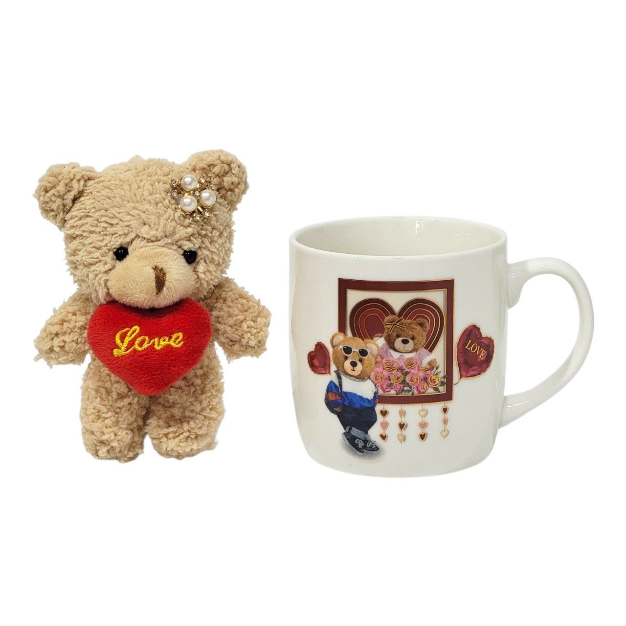 SET DE REGALO CON TAZA Y OSO DE PELUCHE