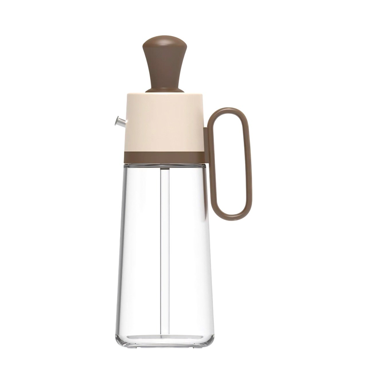 BOTELLA DISPENSADORA DE ACEITE DE VIDRIO CON PINCEL DE SILICONA 550ML