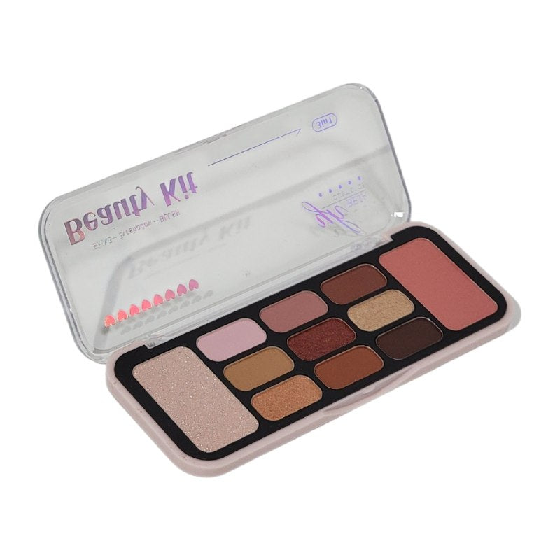 SOMBRAS DE OJOS EN PALETA DE TONOS NATURALES Y BRILLANTES YH BEJA COSMETICS 10G
