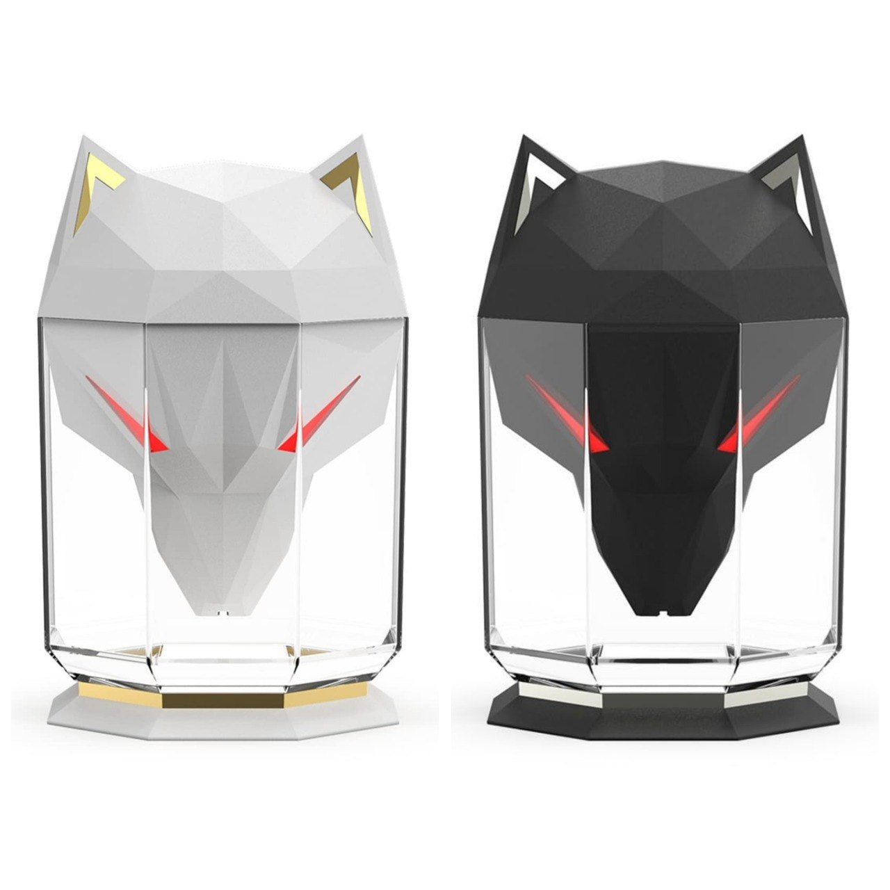 HUMIFICADOR DE AIRE DECORATIVO CON DISEÑO GEOMETRICO DE LOBO 235G 10X16X16CM