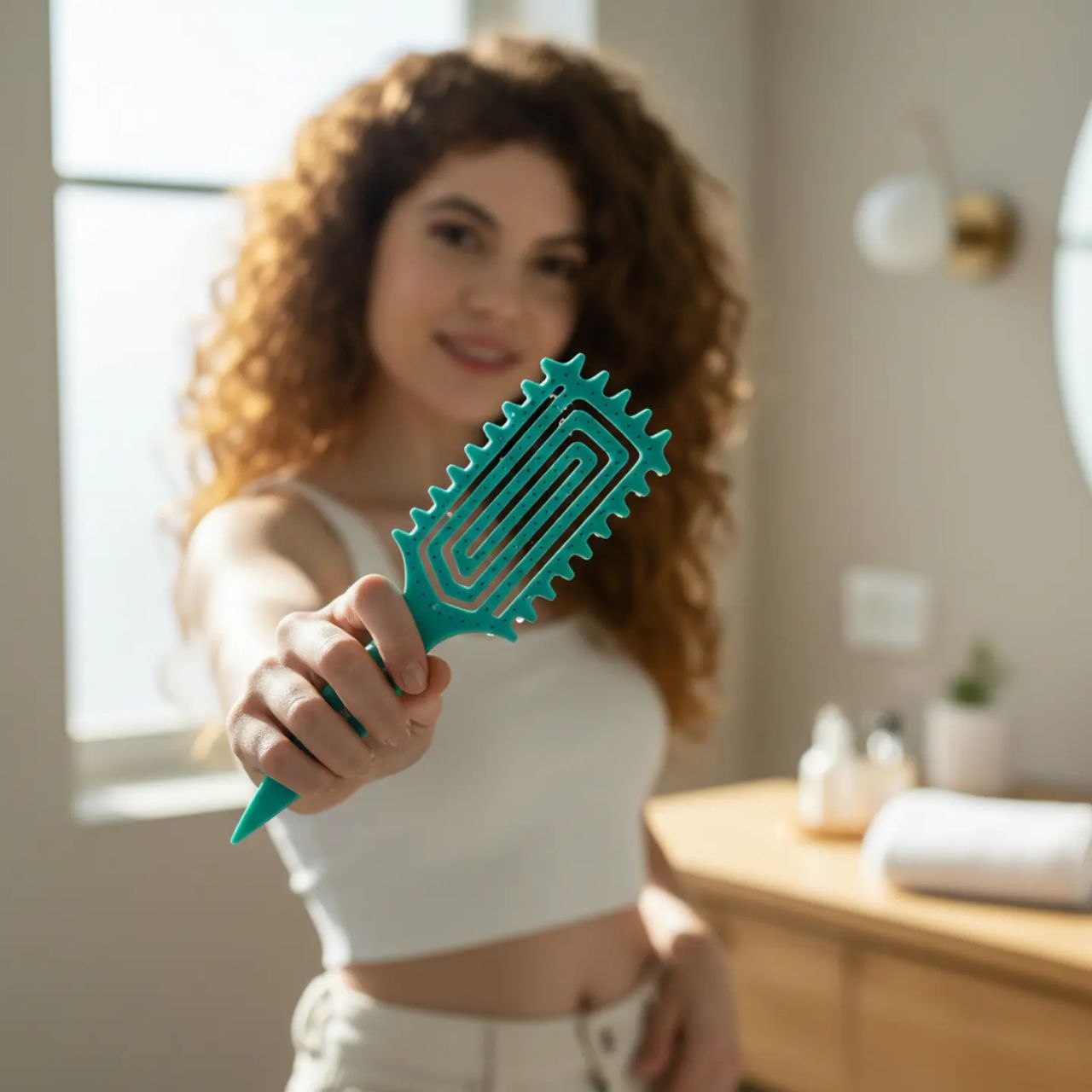 CEPILLO PARA EL CABELLO DESENREDANTE FLEXIBLE CON FRAGANCIA Y ACCESORIO DOMPEL