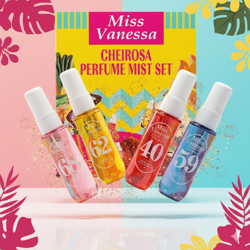 SET DE SPRAY PERFUMADO PARA EL CABELLO Y CUERPO CHEIROSA MISS VANESSA 40MLX4