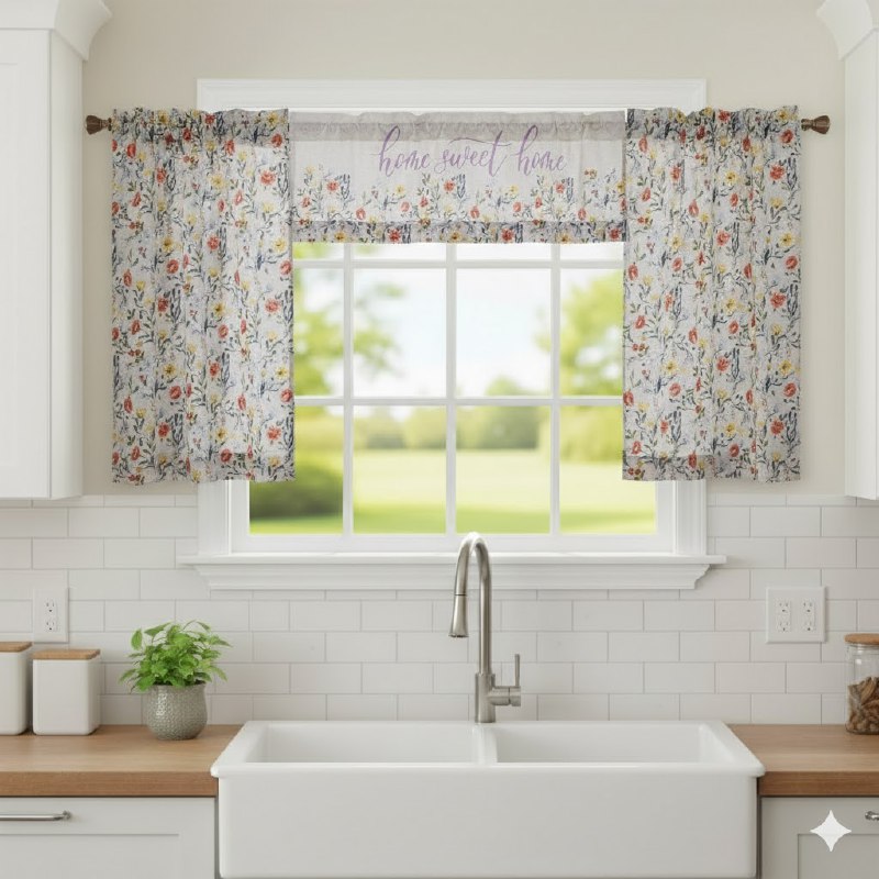 CORTINAS PARA HOGAR COCINA, ELEGANTES EN SET DE 3 PIEZAS BENELI HOMEPARA HOGAR COCINA, ELEGANTES EN SET DE 3 PIEZAS BENELI HOME