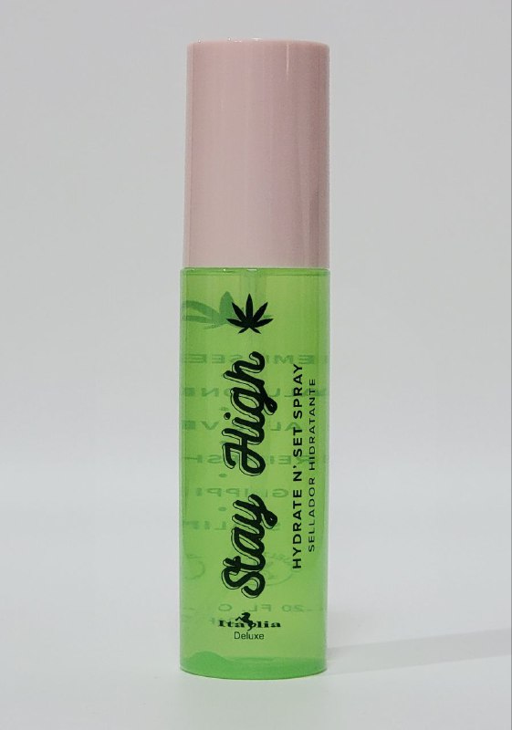 FIJADOR DE MAQUILLAJE EN SPRAY SELLADOR HIDRATANTE CON ACEITE DE SEMILLAS DE CAÑAMO, ACIDO HIALURONICO, ALOE VERA ITALIA DELUXE SRAY HIGH 65ML