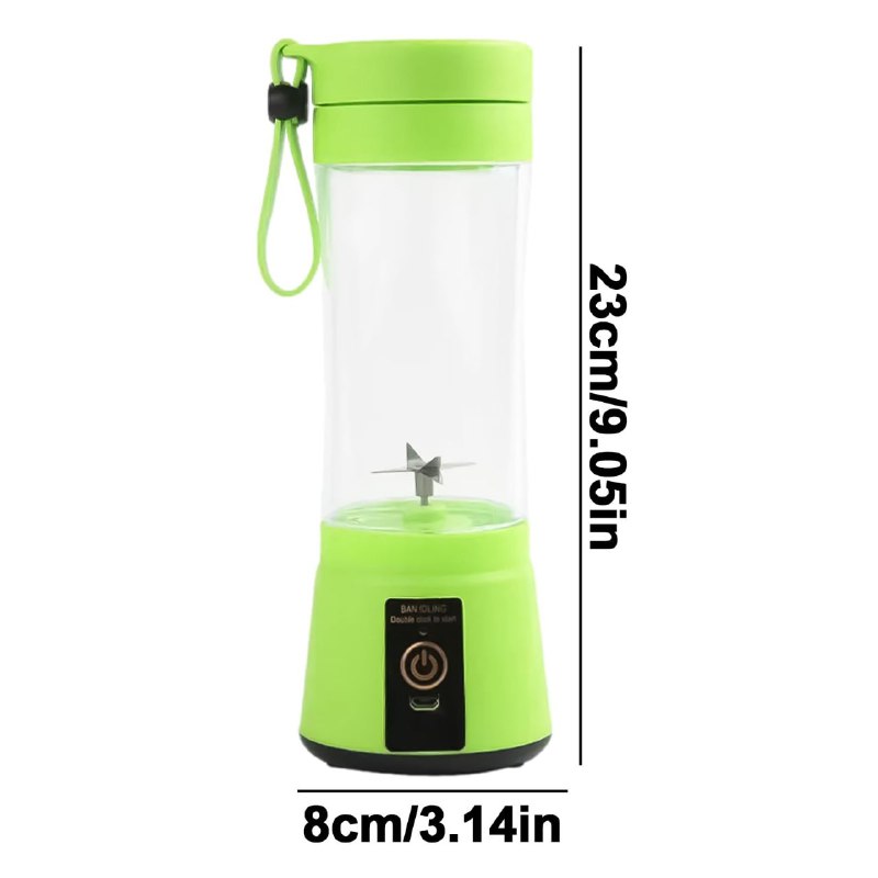 MAQUINA LICUADORA PORTATIL RECARGABLE TAMAÑO PEQUEÑO HM-03 380ML