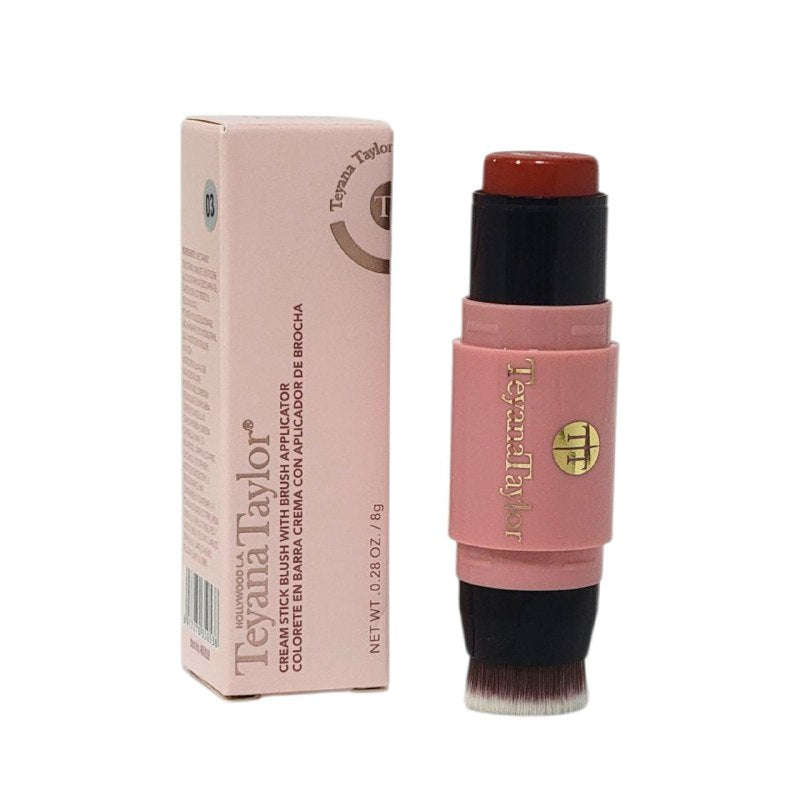 BLUSH CREMOSO DE COLOR NATURAL Y DURADERO 8G, FACIL DE APLICAR QUE REALZA TU ROSTRO CON BROCHA HOLLYWOOD L.A TEYANA TAYLOR