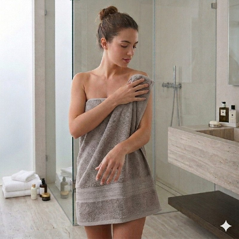 TOALLA PARA BAÑO DE CUERPO PREMIUM DE ALTA DENSIDAD 100% ALGODON SCARLETT CLASSICS 68X137CM