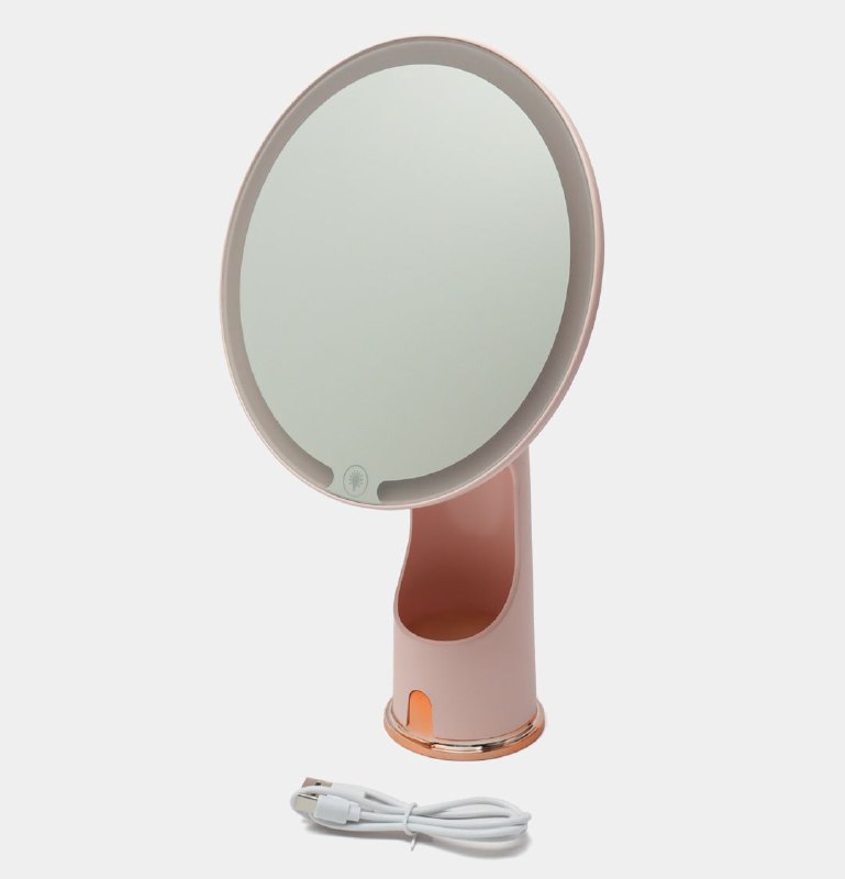 ESPEJO CON LUZ LED, IDEAL PARA MAQUILLAJE, 3 MODOS DE LUZ, LARGA DURACION ROSADO COSMETIC MIRROR