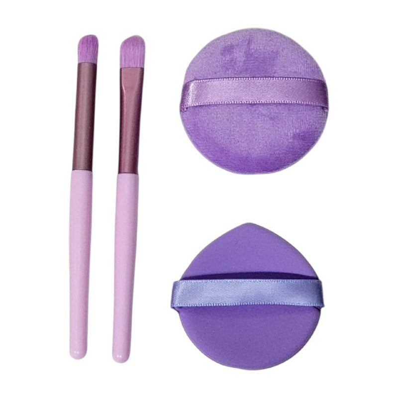 ESPONJAS PARA MAQUILLAJE EN SET DE 4 PIEZAS, ESPONJAS Y BROCHAS PARA MAQUILLAJE RUBY FACE