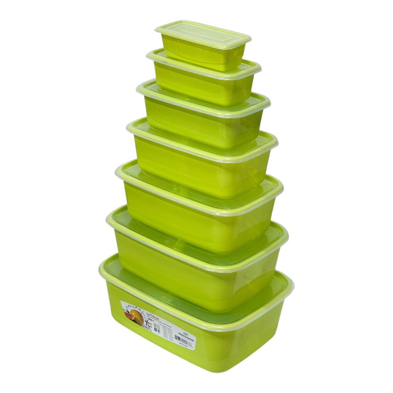 SET DE RECIPIENTES PANAS PARA ALIMENTOS HERMETICOS APILABLES 7PCS PRINCEWARE