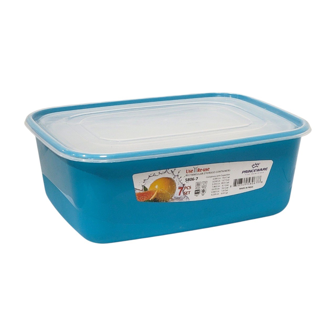 SET DE RECIPIENTES PANAS PARA ALIMENTOS HERMETICOS APILABLES 7PCS PRINCEWARE