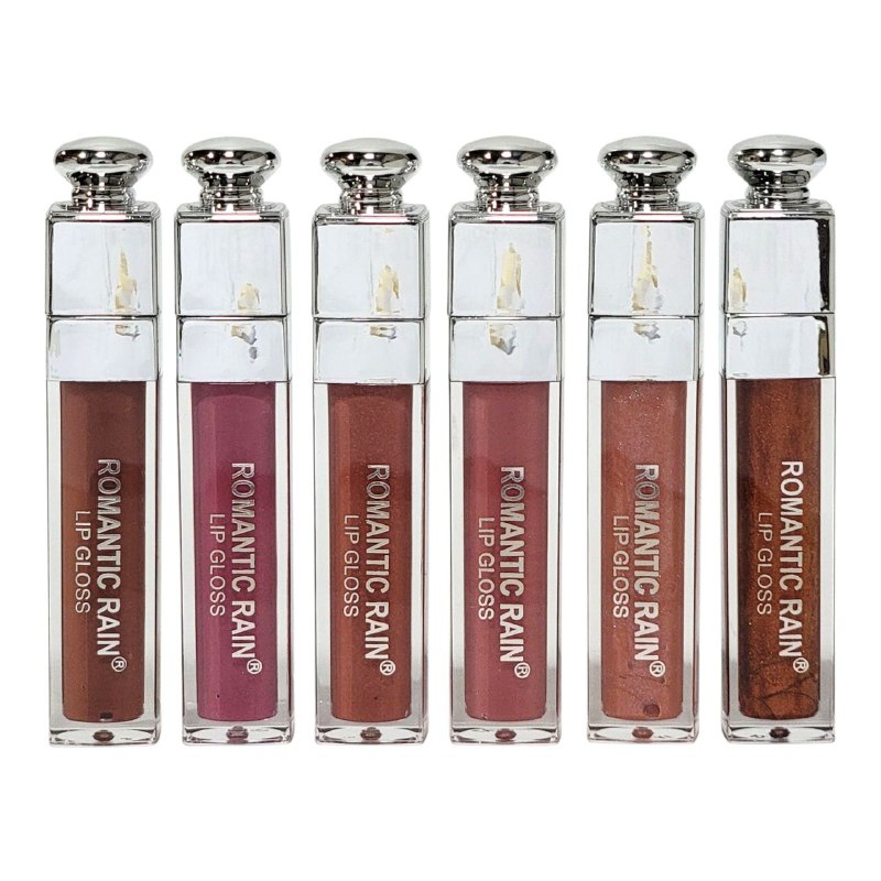 BRILLO LABIAL DE COBERTURA TOTAL DUPE DE DIOR, LIP DE COBERTURA TOTAL Y ACABADO CRISTALINO QUE REALSA TU SONRISA CON COLOR INTENSAMENTE PIGMENTADO CON VITAMINA E 6 TONOS ROMANTIC RAIN