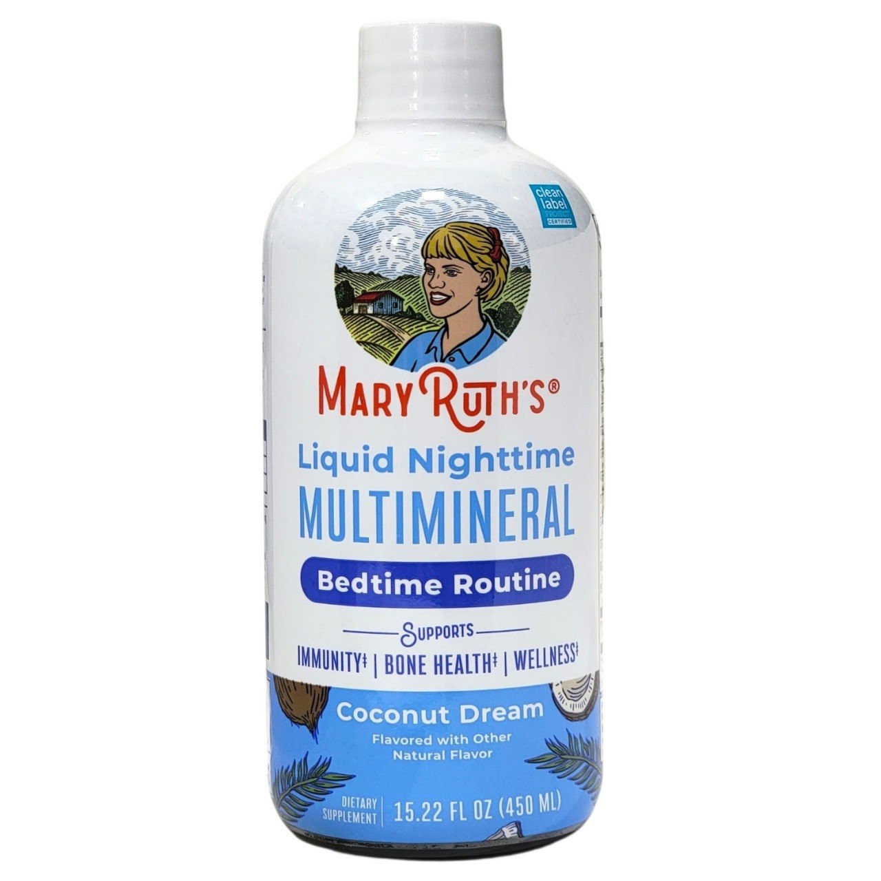 SUPLEMENTO MULTIMINERAL EN LIQUIDO SABOR SUEÑO DE COCO MARY RUTHS 450ML