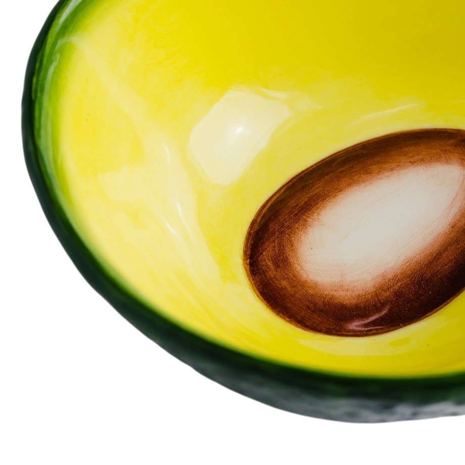 BANDEJA SALSERA EN FORMA DE AGUACATE DE CERAMICA RAINBOWS 25X17X9CM